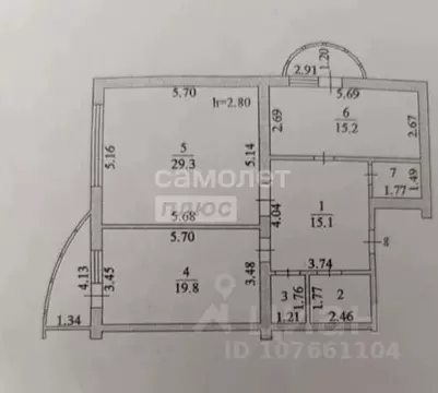 2-к кв. Липецкая область, Липецк ул. Космонавтов, 16/1 (88.5 м)