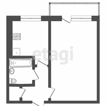 1-комнатная квартира: Тверь, Мигаловская набережная, 10 (32 м)