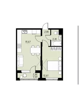 1-к кв. Тамбовская область, Тамбов Телецентр мкр, Строганов жилой ...