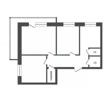 3-к кв. Красноярский край, Красноярск ул. Ады Лебедевой, 64 (76.7 м)