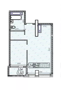 2-к кв. Приморский край, Владивосток Суприм жилой комплекс (46.23 м)