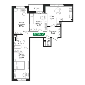 3-к кв. Ленинградская область, Сертолово Всеволожский район, Сертолово ...