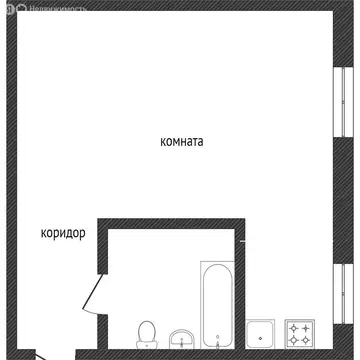 Квартира-студия: Златоуст, улица 50-летия Октября, 22 (29.5 м)