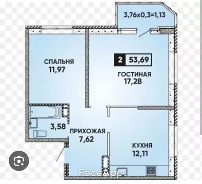 2-к кв. Краснодарский край, Краснодар ул. Им. Героя Яцкова И.В., 19к1 ...