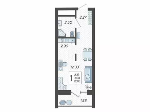 Квартира-студия: Сочи, микрорайон Бытха, Ясногорская улица, 16/2к8 ...