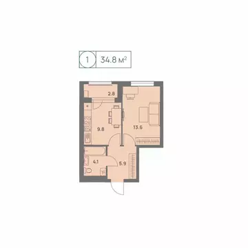 1-к кв. Пермский край, Пермь Трамвайная ул., 27 (34.8 м)