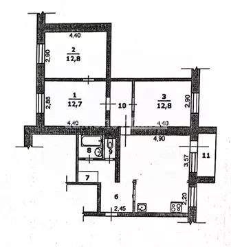 3-к кв. Белгородская область, Белгородский район, Северный городское ...