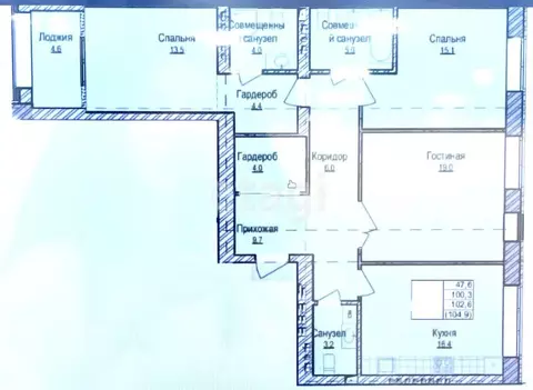 4-к кв. Удмуртия, Ижевск ул. имени Вадима Сивкова, 189к2 (102.0 м)