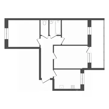 3-к кв. Тюменская область, Тюмень ул. Щербакова, 150 (64.1 м)
