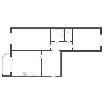 2-комнатная квартира: Тюмень, улица Валентины Трофимовой, 7 (67 м)