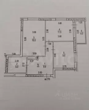 2-к кв. Башкортостан, Уфа ул. Летчика Кобелева, 3/3 (52.1 м)