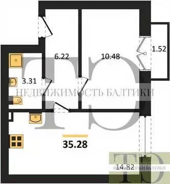 1-к кв. Калининградская область, Пионерский Комсомольская ул., 19 ...