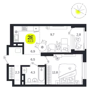 2-к кв. Свердловская область, Екатеринбург Южная Ботаника жилрайон, ...