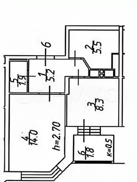 1-к кв. Московская область, Долгопрудный Набережная ул., 35 (37.0 м)