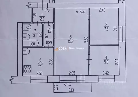 2-к кв. Брянская область, Брянск Ново-Советская ул., 97 (42.0 м)