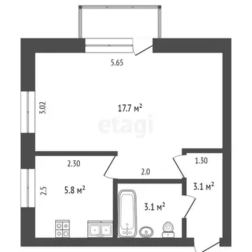 1-комнатная квартира: Петропавловск-Камчатский, проспект 50 лет ...