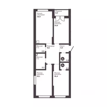 3-к кв. Свердловская область, Екатеринбург Уралмаш жилрайон, Голос ...