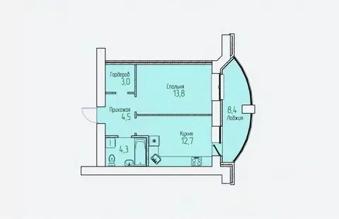 1-к кв. Кировская область, Киров Полевая ул., 11 (42.5 м)