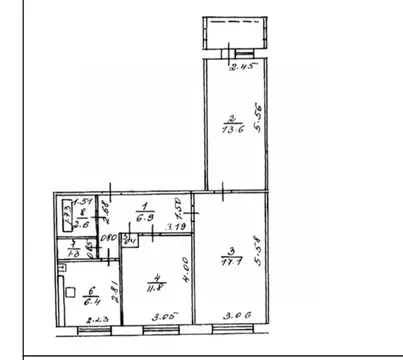 3-к кв. Башкортостан, Уфа ул. Георгия Мушникова, 3 (60.1 м)