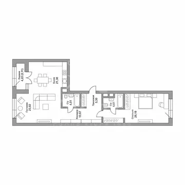 3-комнатная квартира: Москва, Усачёва улица, 15А (99.71 м)