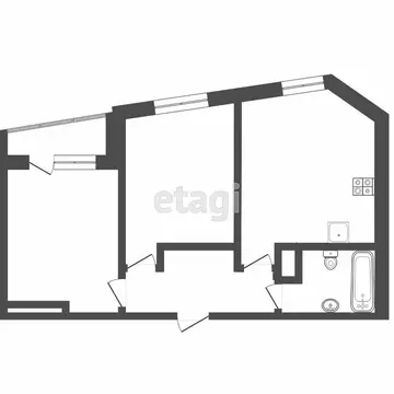 2-комнатная квартира: Тюмень, улица Новосёлов, 117 (50.5 м)