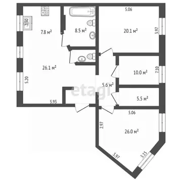 3-к кв. Ярославская область, Ярославль просп. Ленина, 35 (113.0 м)