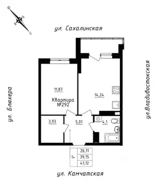 1-к кв. Свердловская область, Екатеринбург ул. Кронштадтская, 30 ...