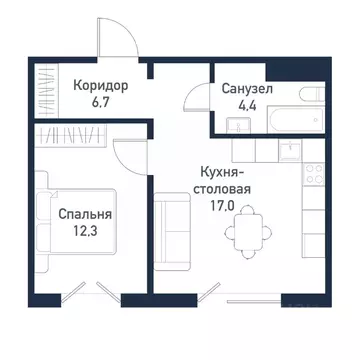 1-к кв. Челябинская область, Челябинский городской округ, пос. ...