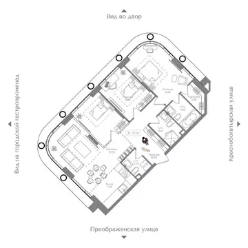 3-комнатная квартира: Москва, жилой комплекс Преображенская Площадь ...