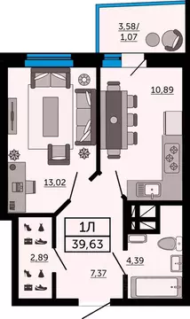 1-к кв. Ростовская область, Ростов-на-Дону Донской Арбат жилой ...