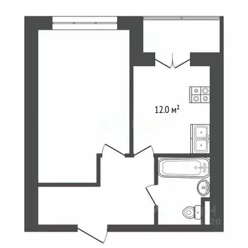 1-к кв. Ярославская область, Ярославль ул. Старая Костромская, 6 (39.6 ...