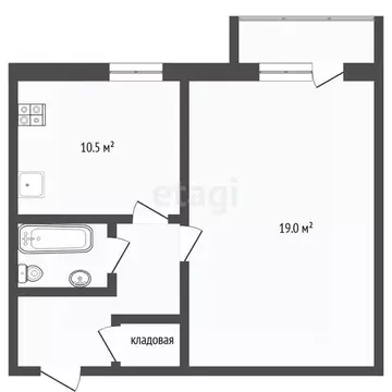 1-к кв. Ямало-Ненецкий АО, Губкинский 14-й мкр, 5 (41.8 м)