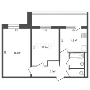 2-комнатная квартира: Петропавловск-Камчатский, улица Савченко, 18к1 ...