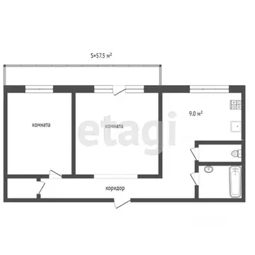 2-к кв. Челябинская область, Миасс просп. Октября, 48 (51.0 м)