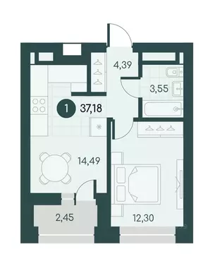 1-к кв. Курганская область, Курган Малиновые высоты жилой комплекс ...