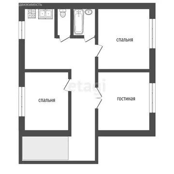 3-комнатная квартира: Заводоуковск, Совхозная улица, 178А (65.8 м)