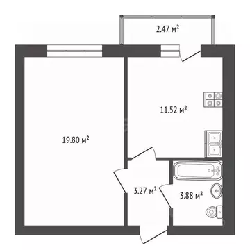 1-к кв. Ярославская область, Ярославский муниципальный округ, пос. ...