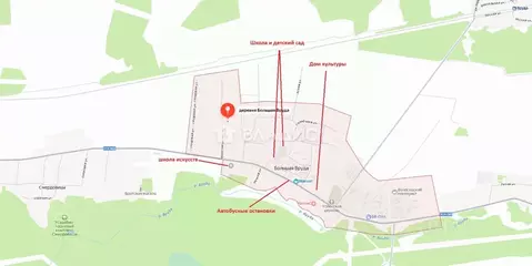 Участок в Ленинградская область, Волосовский район, д. Большая Вруда  ...