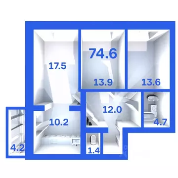 3-к кв. Псковская область, Псковский район, Завеличенская волость, д. ...