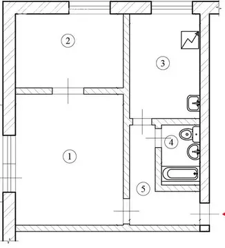 2-комнатная квартира: Липецк, Советская улица, 47 (42.9 м)