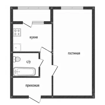 1-к кв. Башкортостан, Уфа Российская ул., 163/2 (34.0 м)