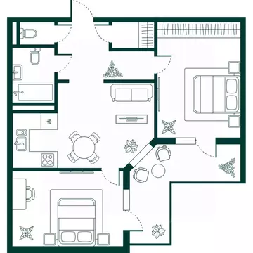 3-к кв. Дагестан, Дербент Новая История жилой комплекс (78.04 м)