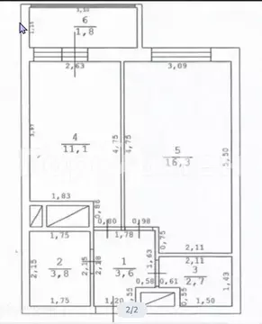 Продается 1-комнатная квартира
