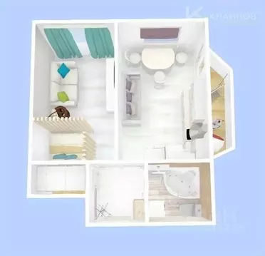 1-к кв. Воронежская область, Воронеж ул. Карла Маркса, 67/1 (45.0 м)