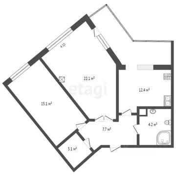 2-к кв. Ростовская область, Ростов-на-Дону просп. Шолохова, 211/1с1 ...