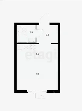 Студия Кемеровская область, Кемерово ул. Мичурина, 61 (22.4 м)