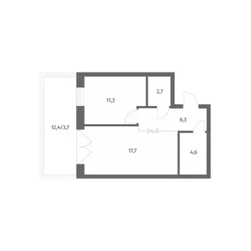 1-к кв. Ленинградская область, Ломоносовский район, Аннинское ...