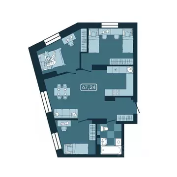 4-к кв. Приморский край, Владивосток ул. Борисенко (67.24 м)