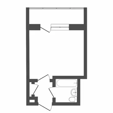 1-комнатная квартира: Тюмень, Олимпийская улица, 12А (12.7 м)