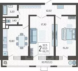 2-к кв. Краснодарский край, Краснодар 9-й километр мкр, ул. ...